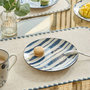 Voir la diapositive 3 : SECRET DE GOURMET Lot de 6 Assiettes à Dessert  Umami Rayure  19cm Bleu