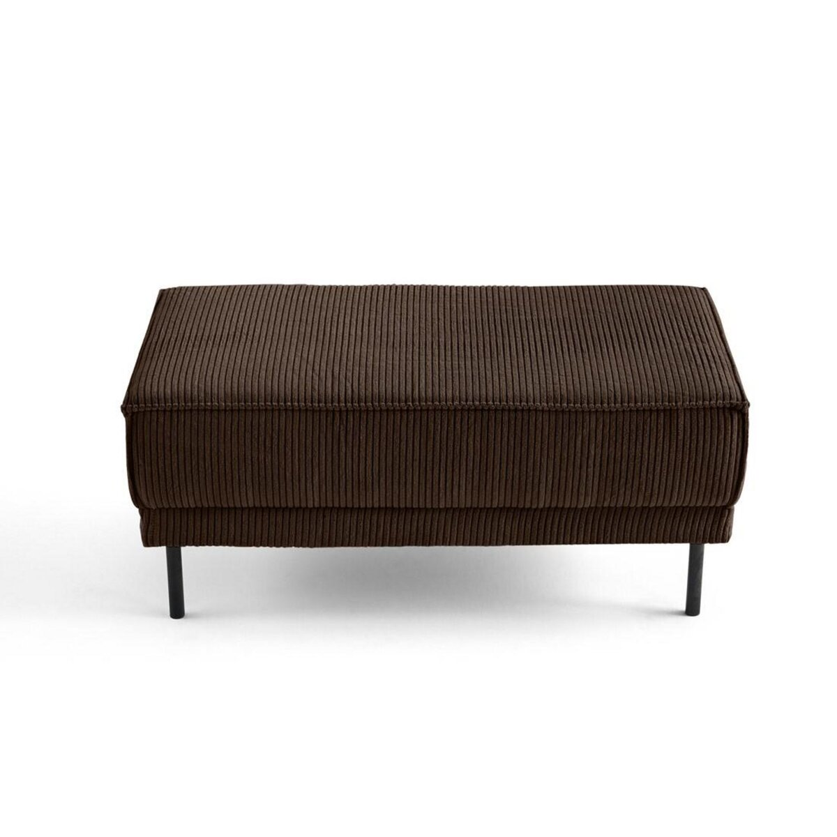 LISA DESIGN Charlie - pouf - pieds hauts - en velours côtelé