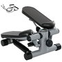 Voir la diapositive 1 : HOMCOM Mini stepper Fitness réglable 2 bandes de résistance incluses écran LCD multifonction gris