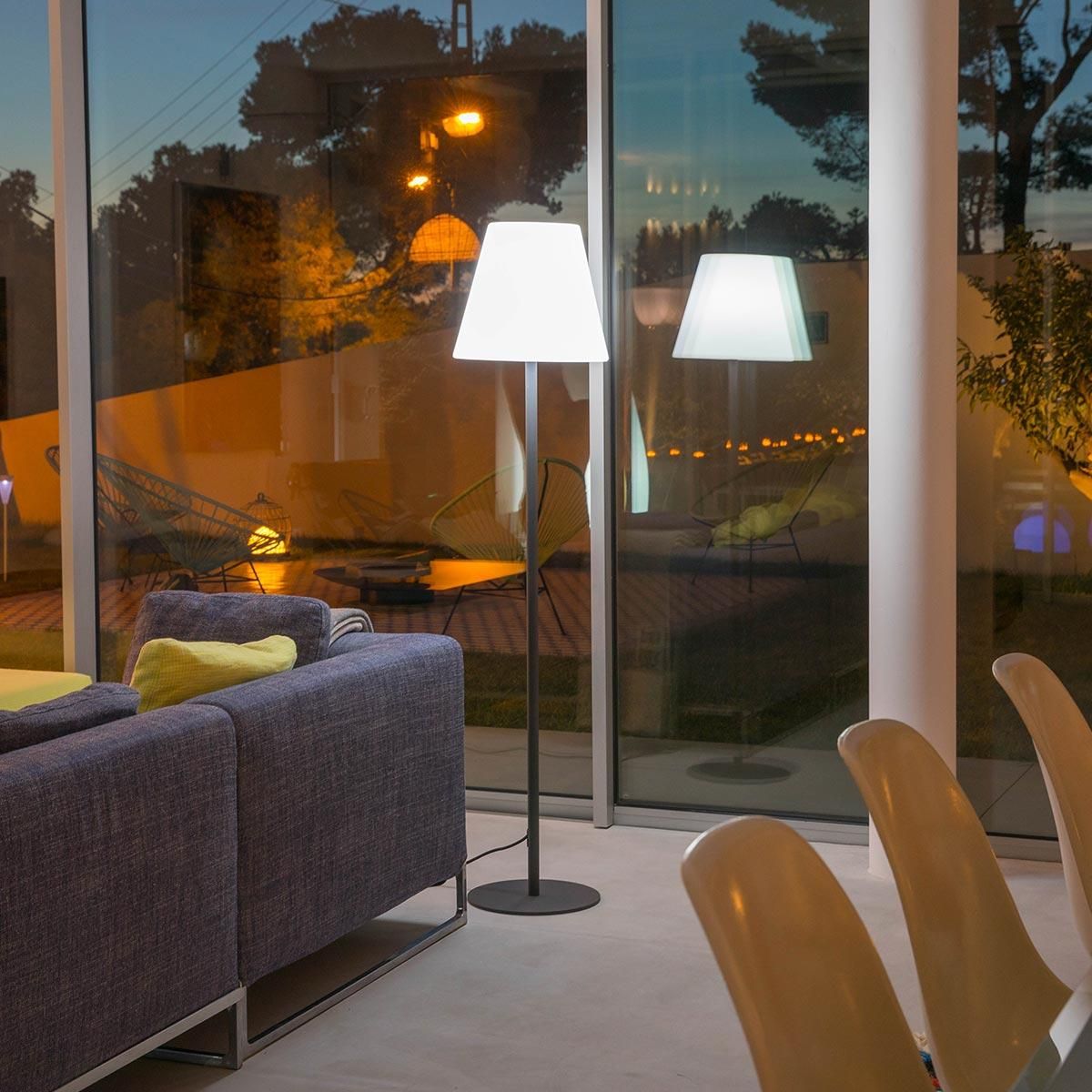 Lumisky Lampadaire ext filaire STANDY Blanc Polyéthylène H150CM