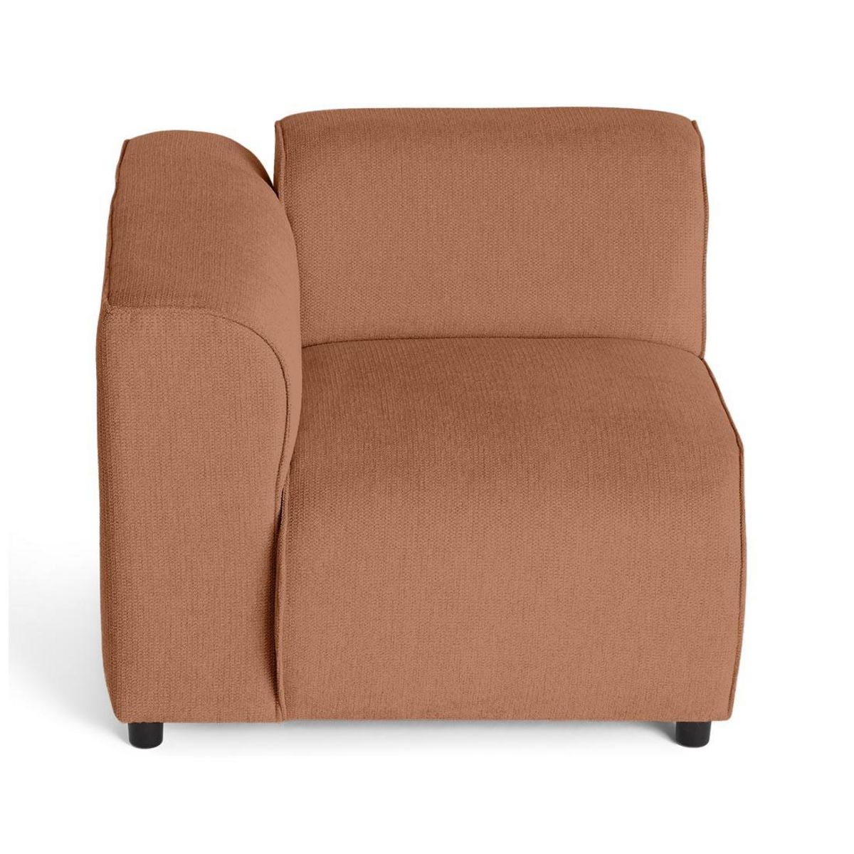 LISA DESIGN Suaro - module d'assise d'angle gauche en tissu texturé