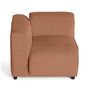 Voir la diapositive 3 : LISA DESIGN Suaro - module d'assise d'angle gauche en tissu texturé