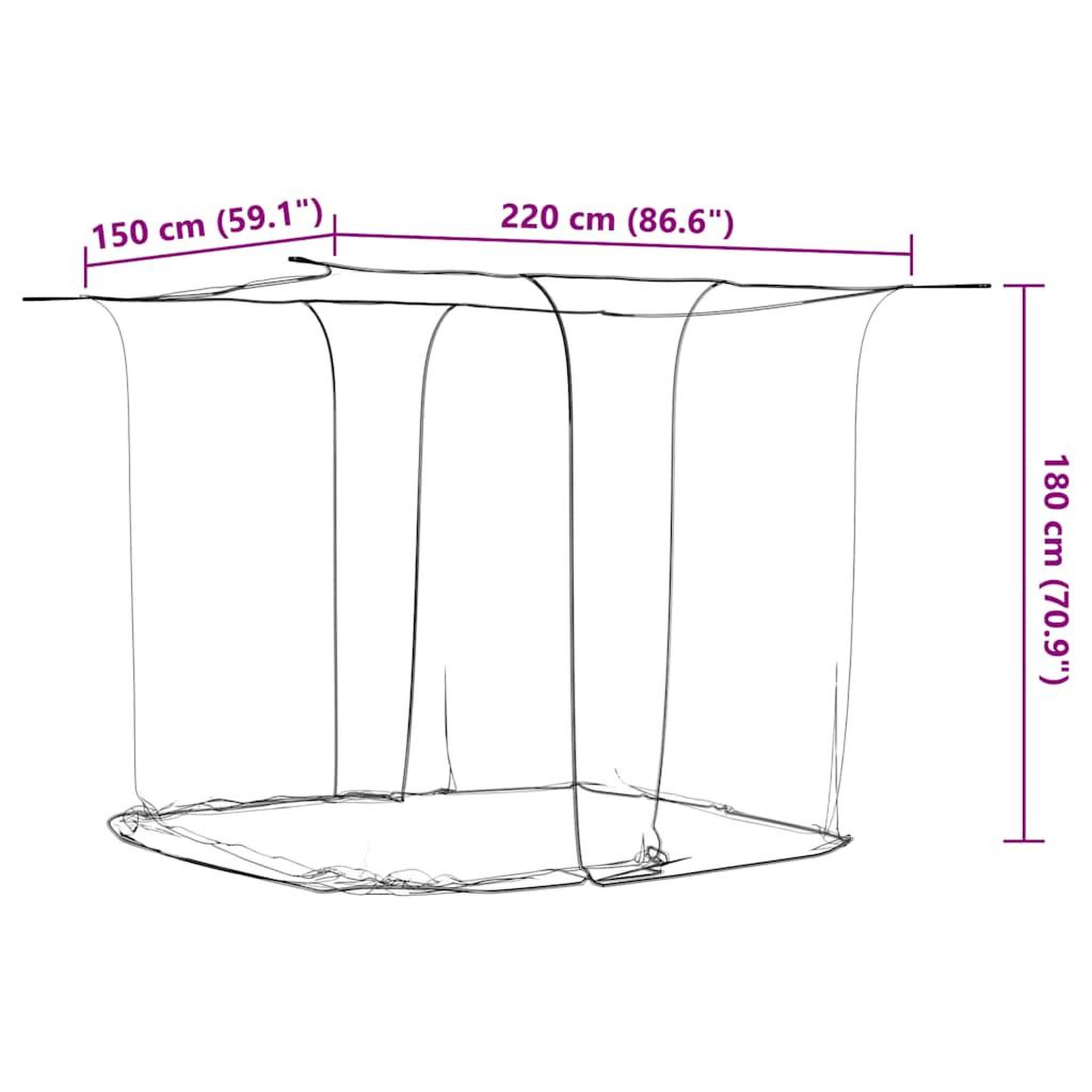 Voir la diapositive 6 : VIDAXL Moustiquaire suspendue 156 maille blanc 220x150x180 cm