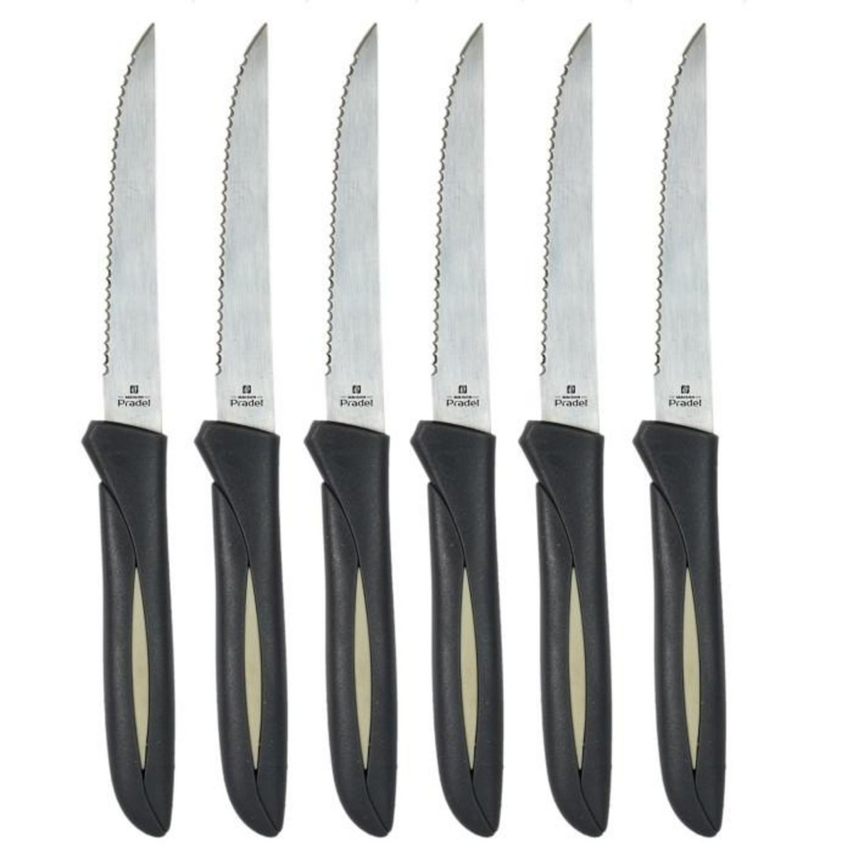 Paris Prix Lot de 6 Couteaux à Steak  Etou  27cm Noir