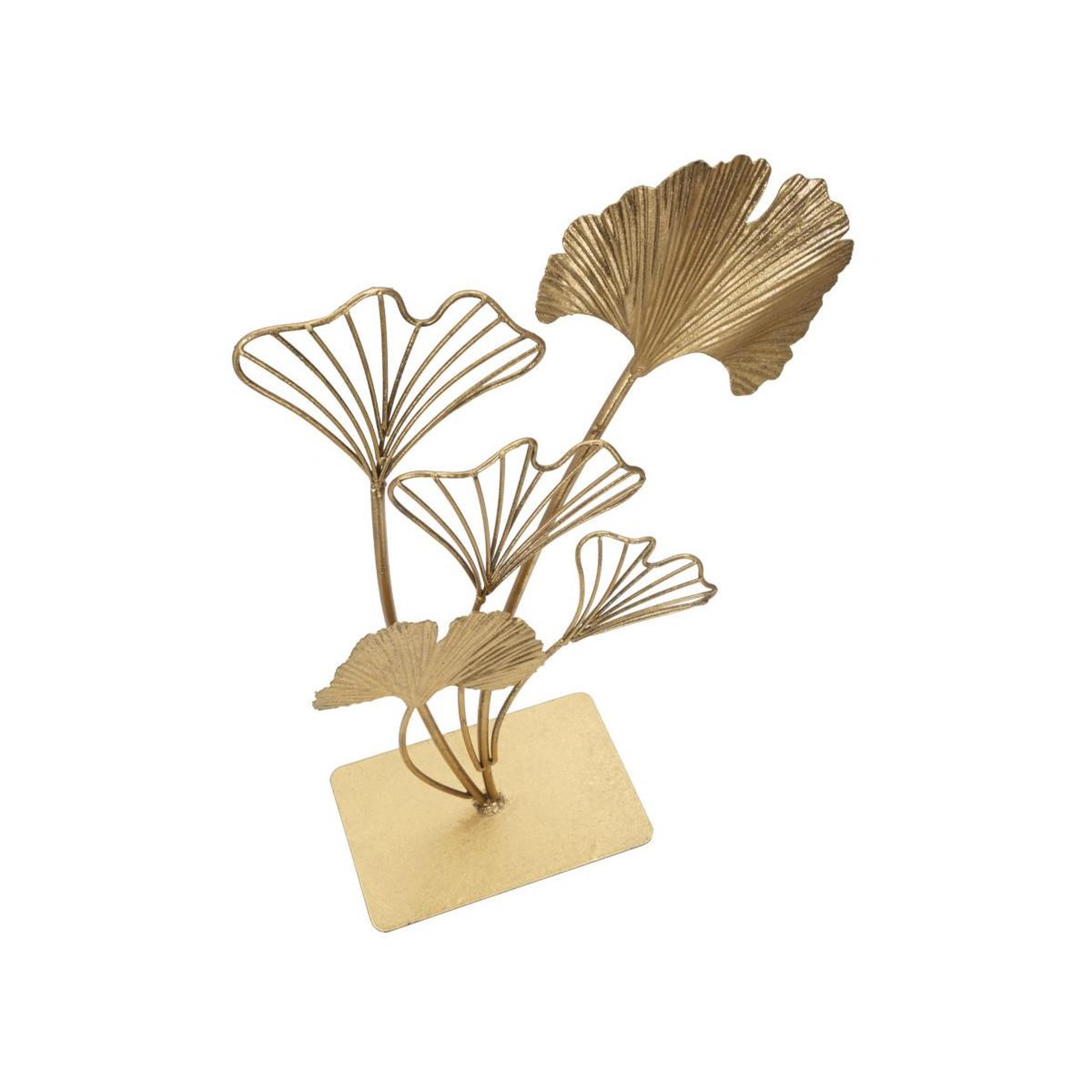 Voir la diapositive 2 : Paris Prix Objet déco en métal  petites feuilles  44cm or