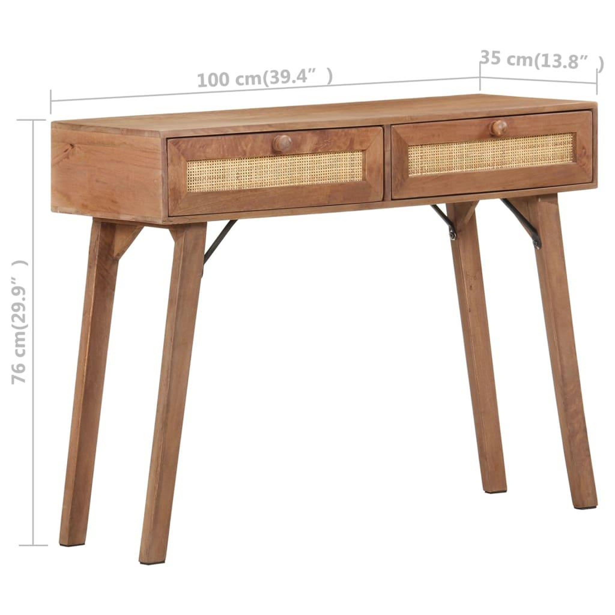 Voir la diapositive 6 : VIDAXL Table console 100x35x76 cm bois de manguier massif