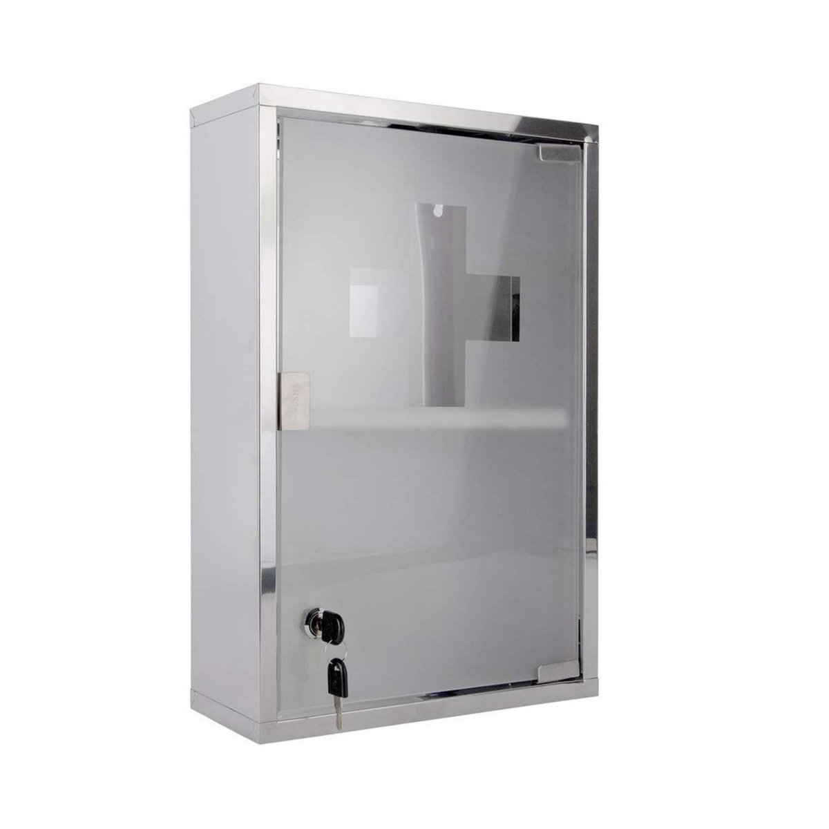 PRESENT TIME Armoire à pharmacie en acier chromé - Gris