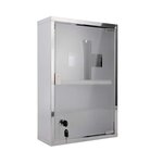 PRESENT TIME Armoire à pharmacie en acier chromé - Gris