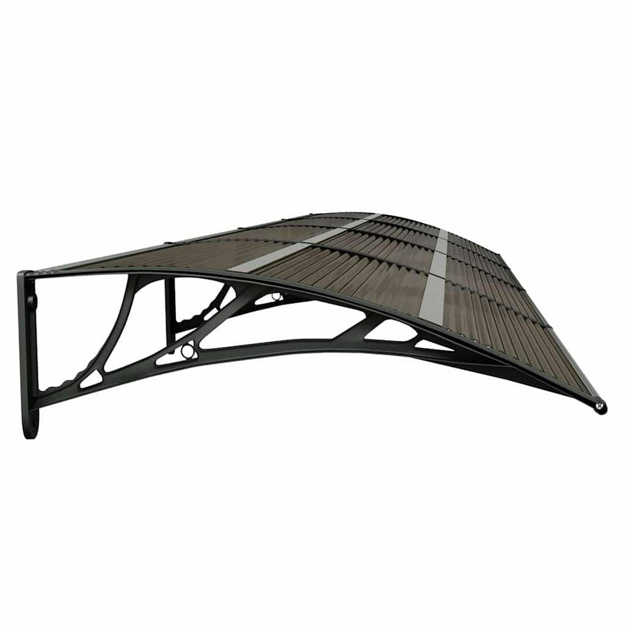 Voir la diapositive 4 : VIDAXL Auvent de porte Noir 350x75 cm Polycarbonate