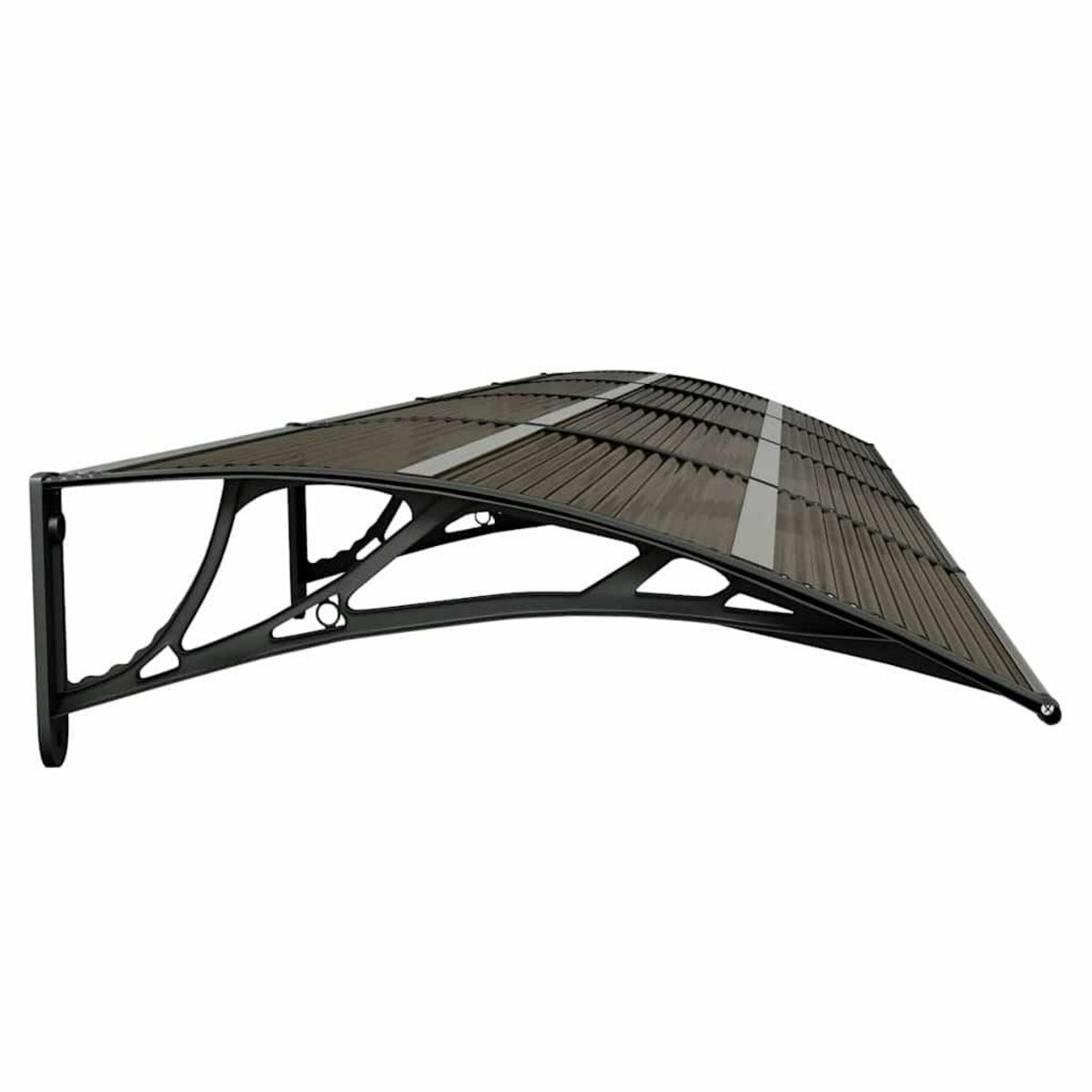 VIDAXL Auvent de porte Noir 350x75 cm Polycarbonate