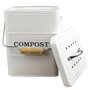 Voir la diapositive 6 : LINXOR Composteur, bac, poubelle à compost de cuisine - 3 L - Beige
