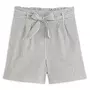 IN EXTENSO Short rayé gris femme