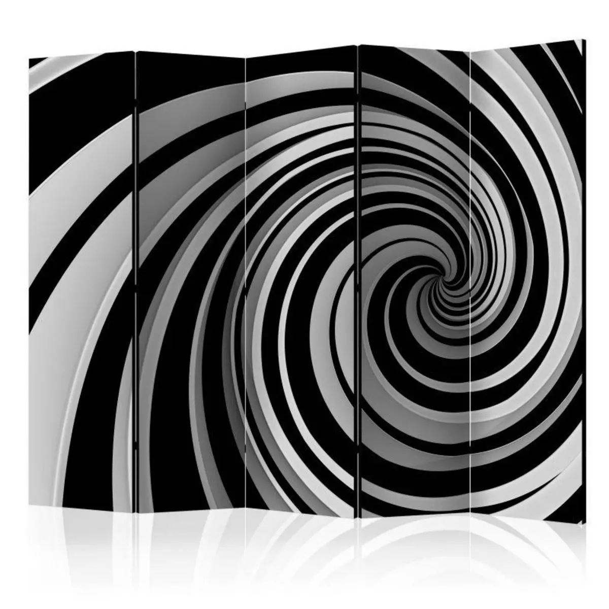 Paris Prix Paravent 5 Volets  Black & White Swirl  172x225cm