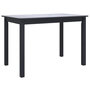Voir la diapositive 2 : VIDAXL Table de salle a manger Noir 114x71x75 cm Bois d'hevea massif