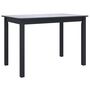 Voir la diapositive 2 : VIDAXL Table de salle a manger Noir 114x71x75 cm Bois d'hevea massif