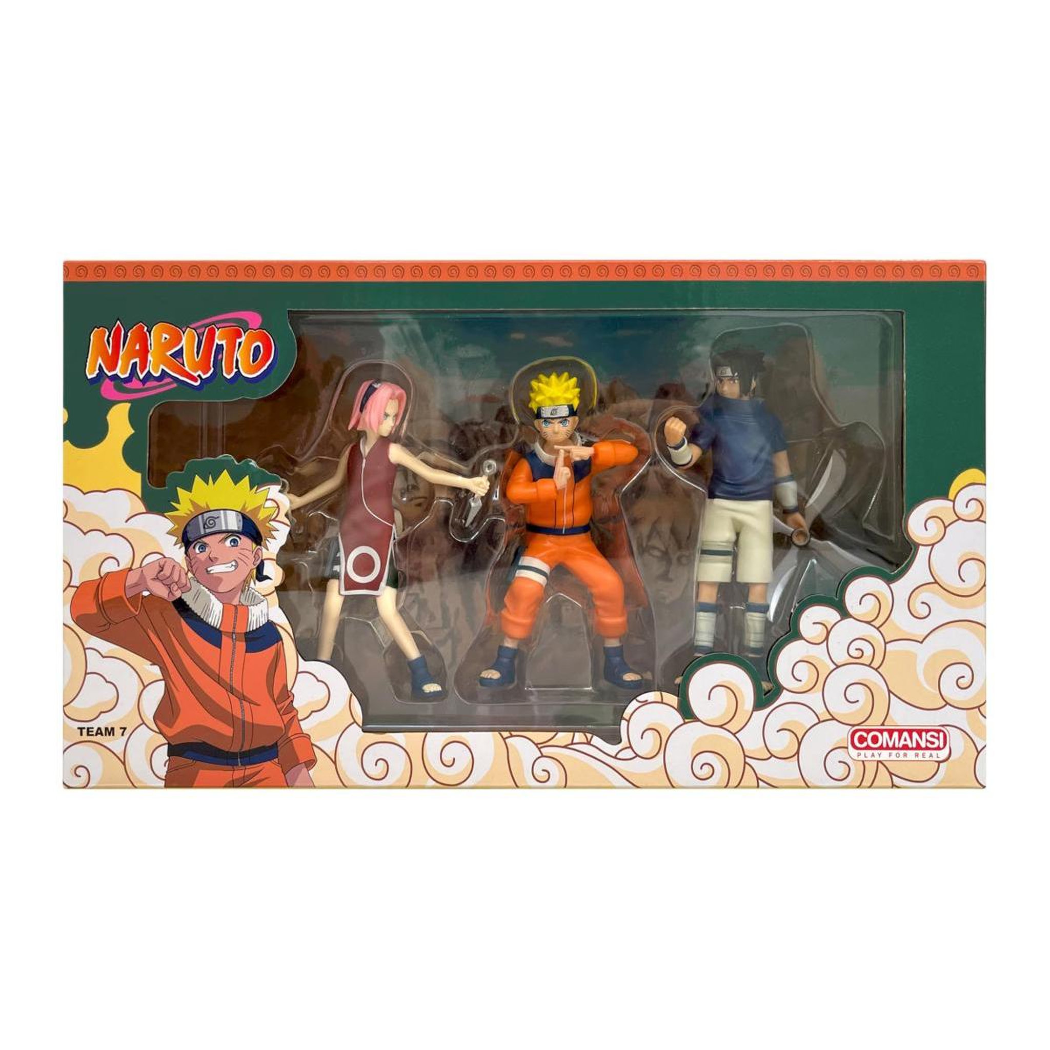 Comansi Naruto Lot de 3 Figurines Non articulees de Naruto Sasuke et Sakura 10 cm