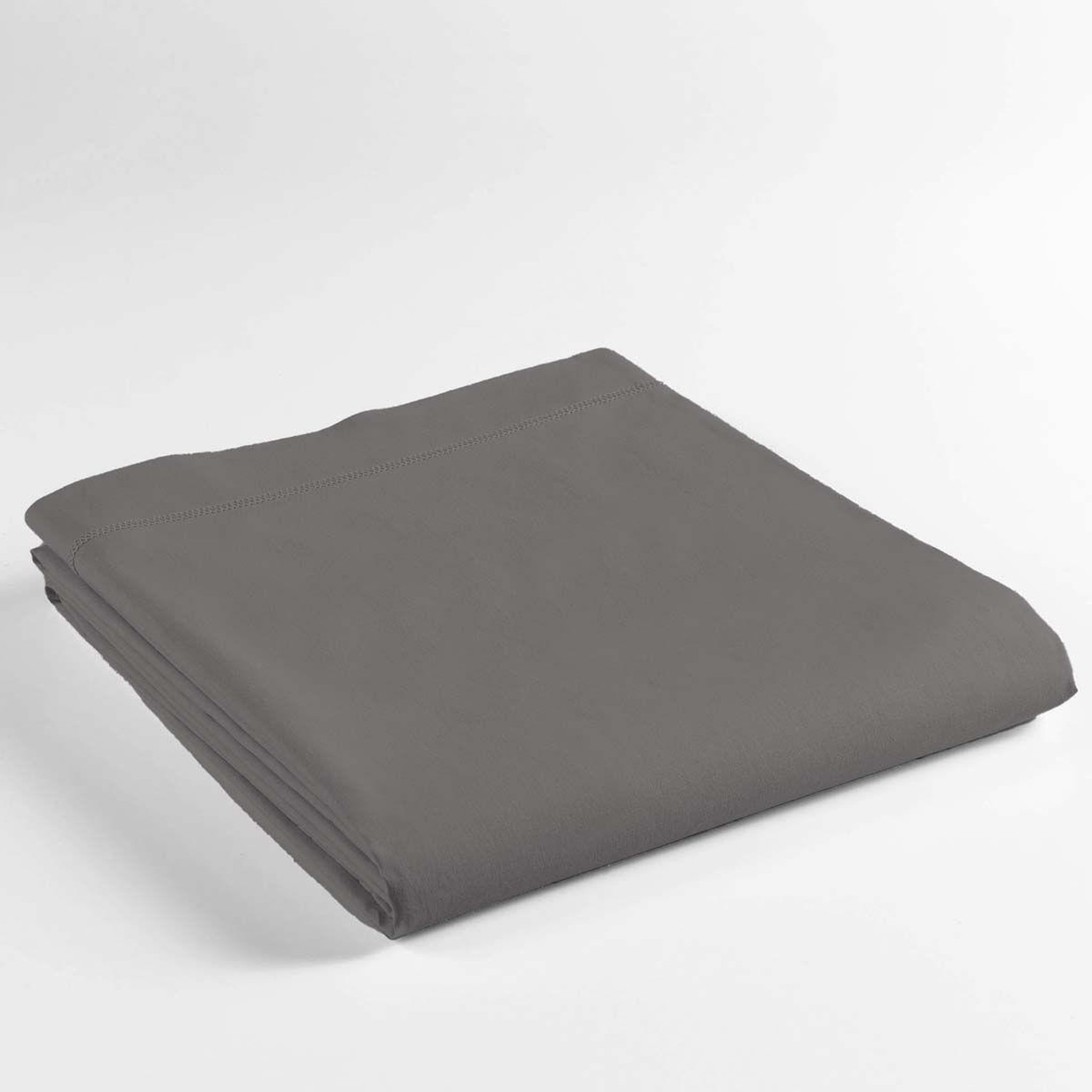 Voir la diapositive 3 : Douceur d'Intérieur Drap plat  lina  180x290cm gris