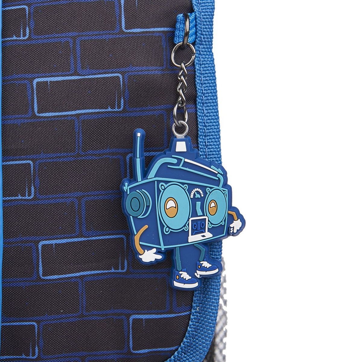 AUCHAN Cartable 41 cm CM1/CM2 noir bleu et rouge East Side