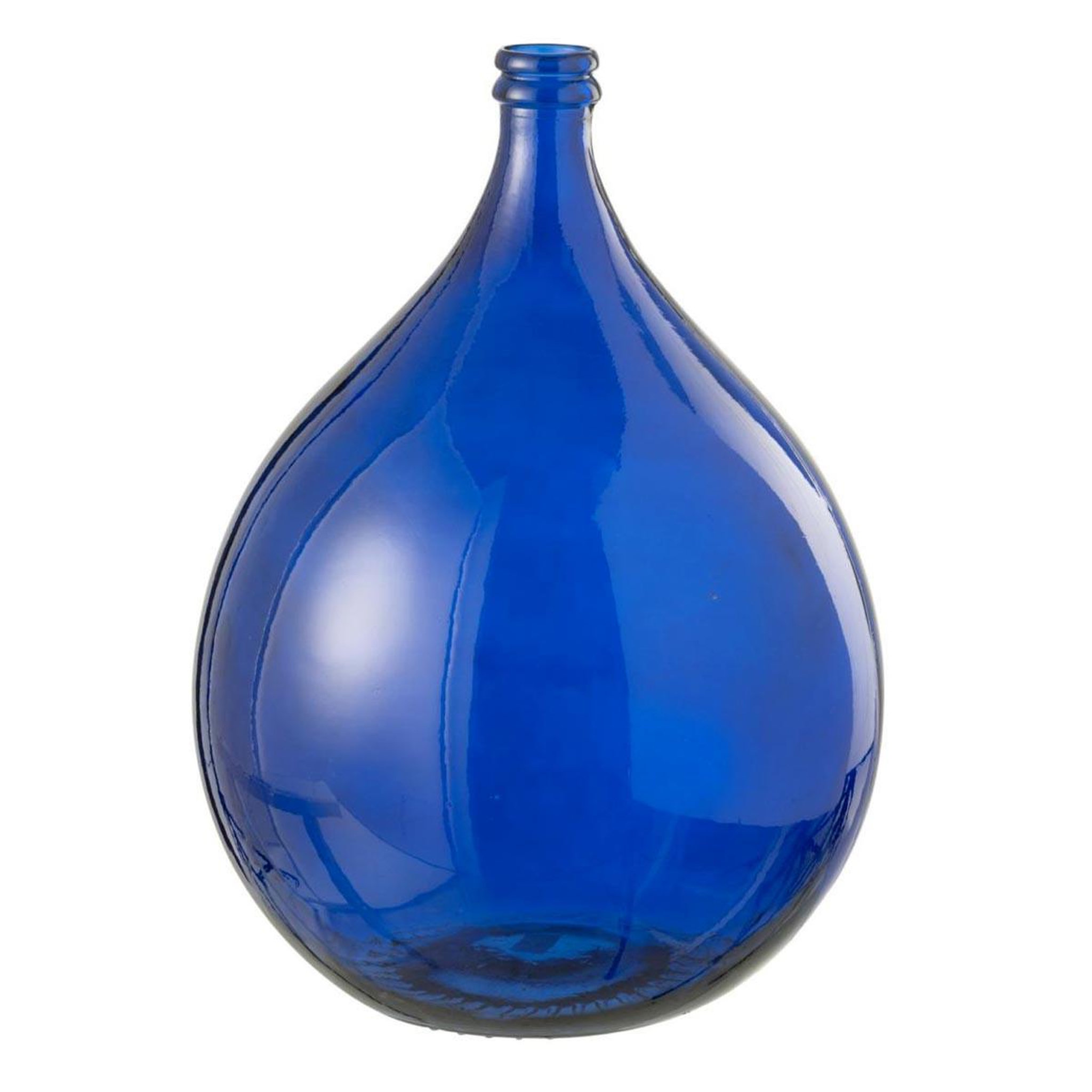 J-LINE Vase ballon en verre  stripe  56cm bleu