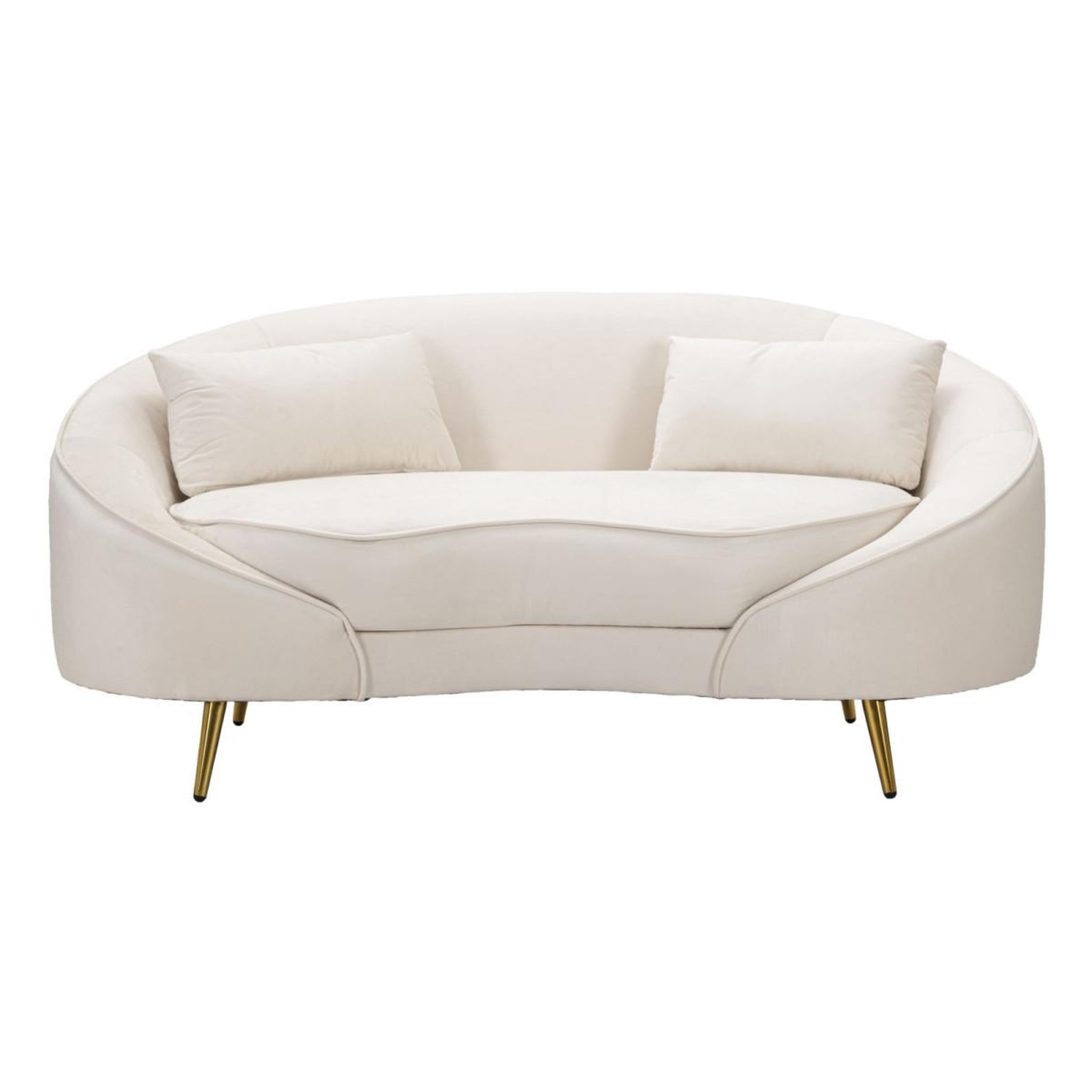 Voir la diapositive 2 : Paris Prix Canapé 2 places en tissu  oslo  148cm crème