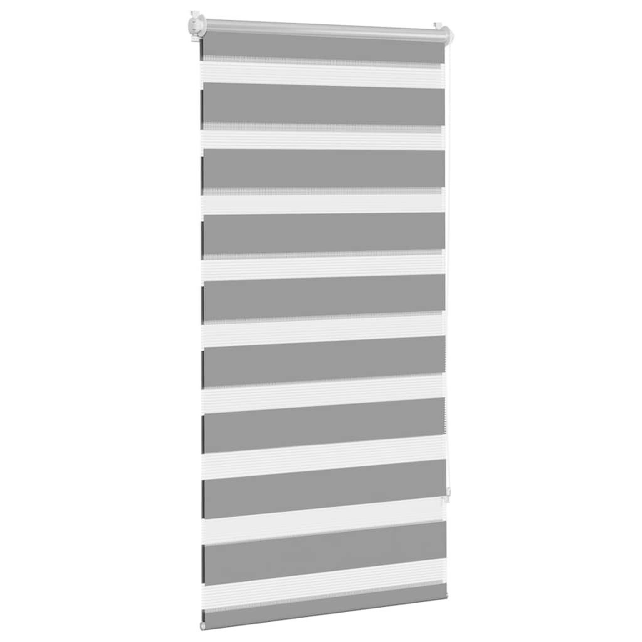 Voir la diapositive 3 : VIDAXL Store venitien zebre 60,9 x 120 cm, largeur du tissu 56,7 cm, gris