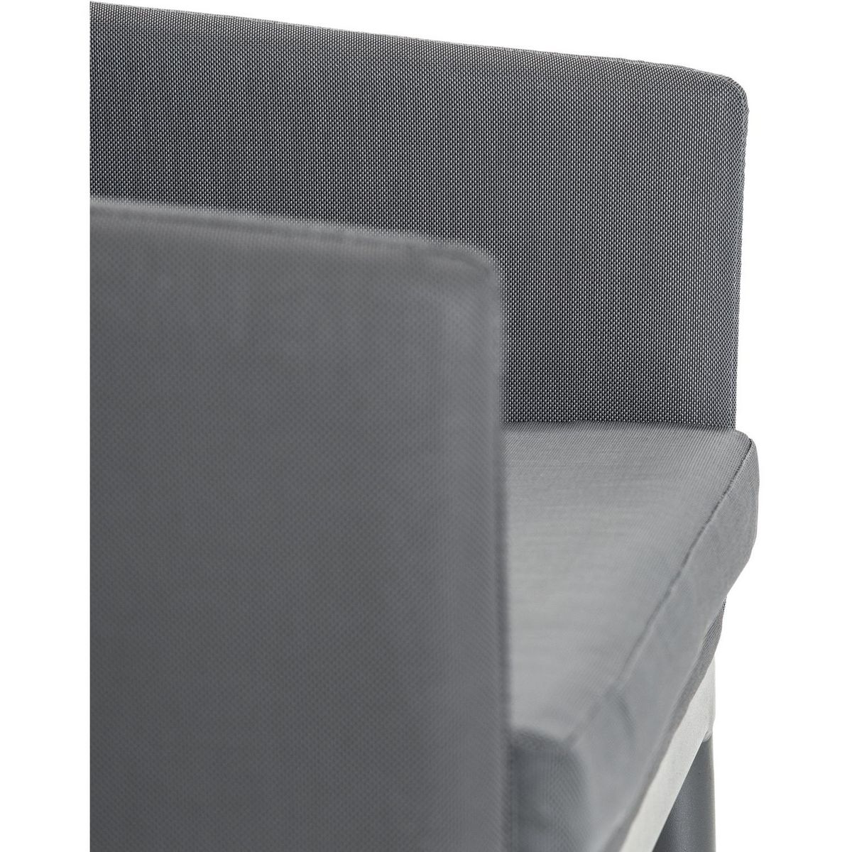 JARDILINE Lot de 2 fauteuils de jardin - Résine tressée/Aluminium - Anthracite - FORMENTERA