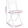 Voir la diapositive 6 : VIDAXL Ensemble de bistro pliable 5 pcs Bois d'acacia solide et acier