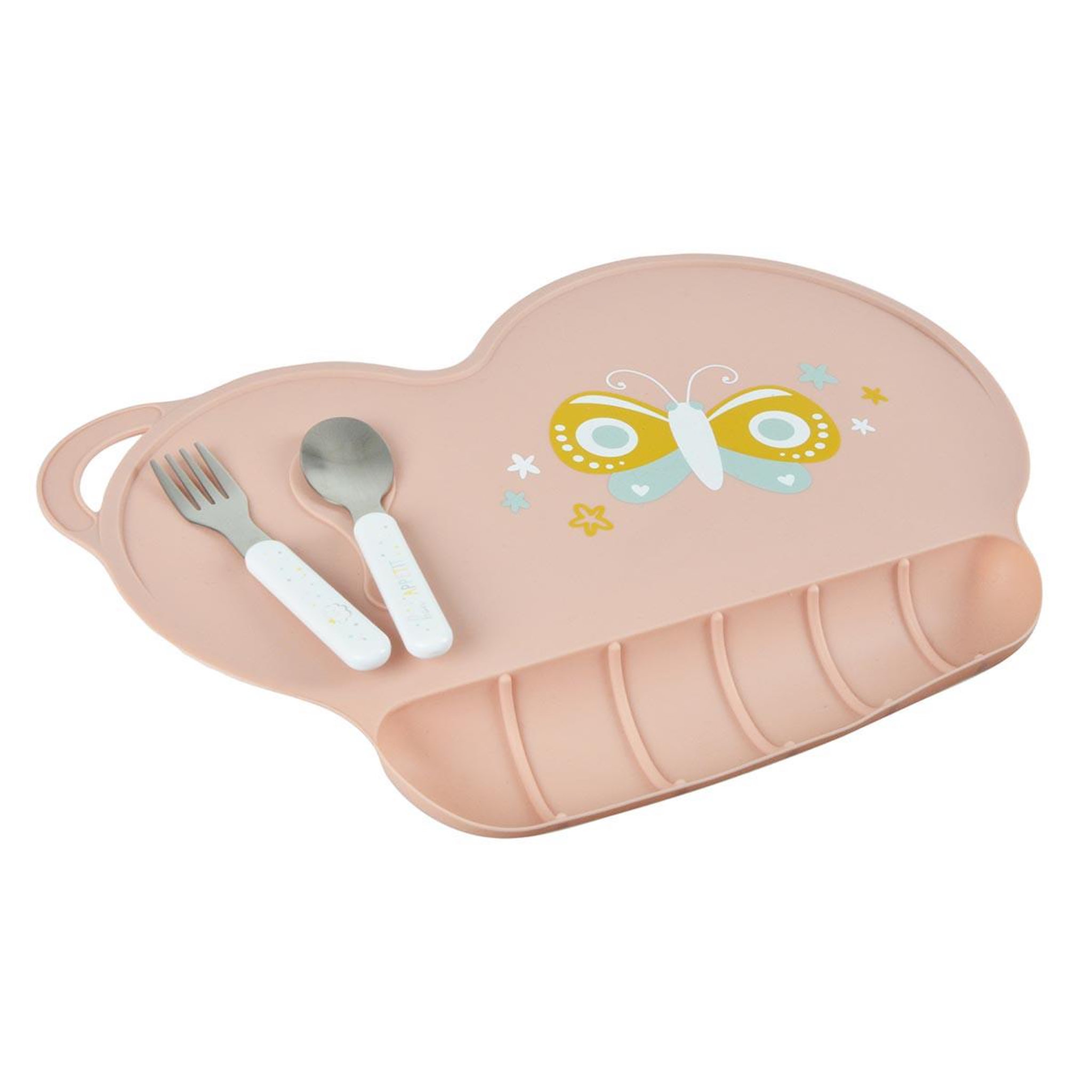 BEBE DOUCEUR Set de table récupérateur  fantasy garden  40cm rose