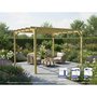Voir la diapositive 1 : JARDIDECO Pergola massive en bois Tours 420 x 420 cm - Maderland