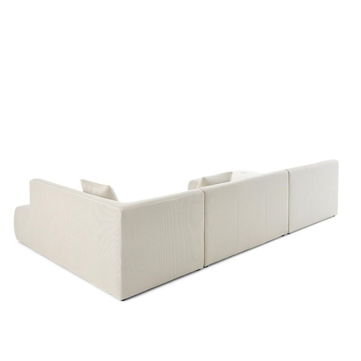 LISA DESIGN Onyx - canapé panoramique d'angle droit - 7 places - en tissu mailles 3d