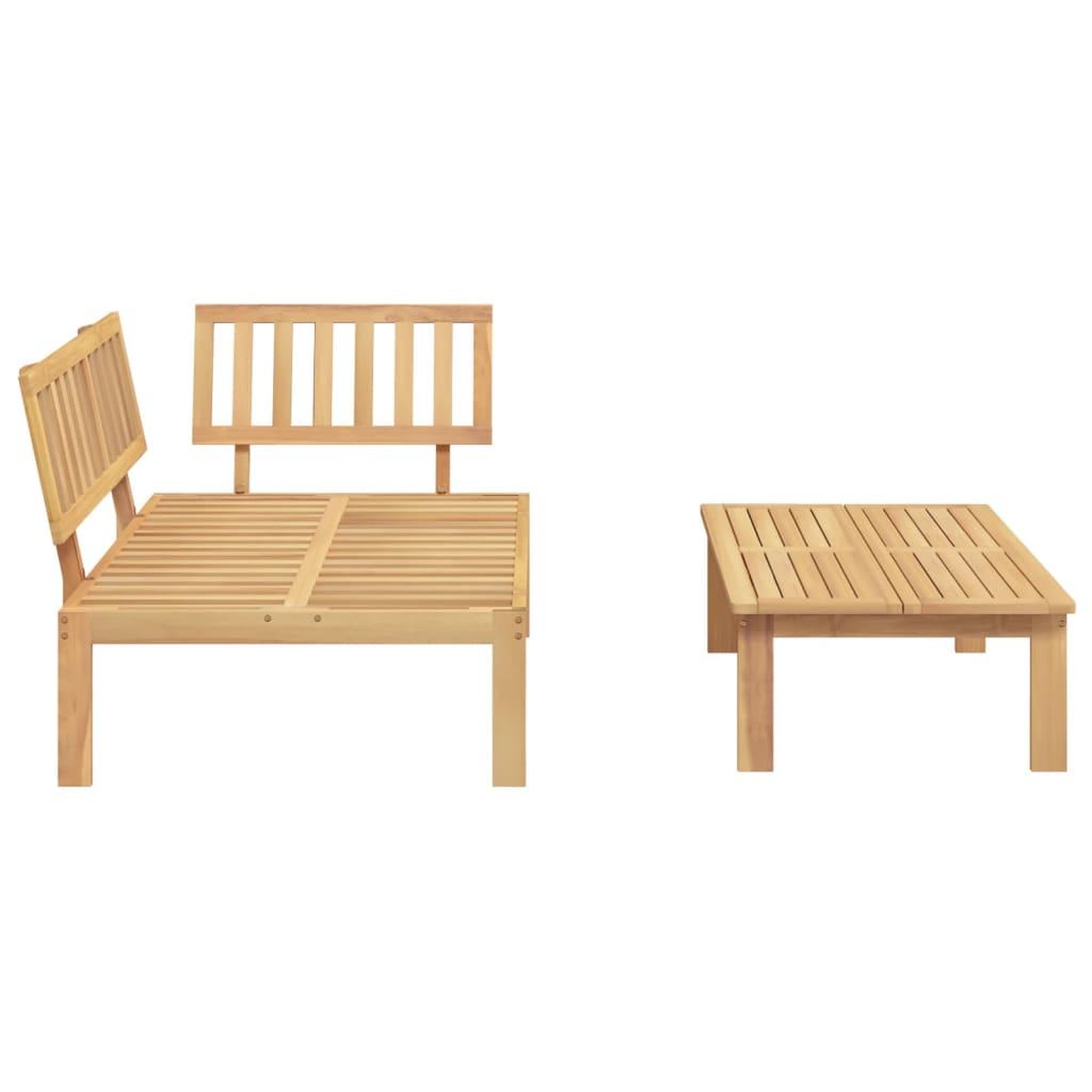 Voir la diapositive 4 : VIDAXL Salon de jardin palette 2 pcs bois massif d'acacia