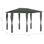 Voir la diapositive 4 : VIDAXL Belvedere a revetement de poteaux 3x4x2,6 m Anthracite 160 g/m^2