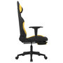 Voir la diapositive 4 : VIDAXL Chaise de jeu avec repose-pied Noir et jaune Tissu