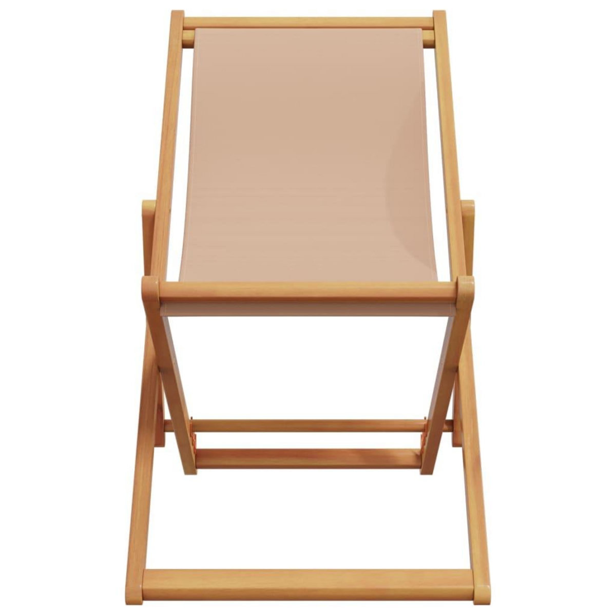 VIDAXL Chaise pliable de plage taupe bois d'eucalyptus massif et tissu