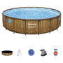 Voir la diapositive 8 : BESTWAY Piscine tubulaire ronde - Décor bois - 549x122cm - POWER STEEL™ SWIM VISTA