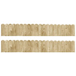 VIDAXL Rouleaux de bordure 2 pcs 120 cm Bois de pin impregne