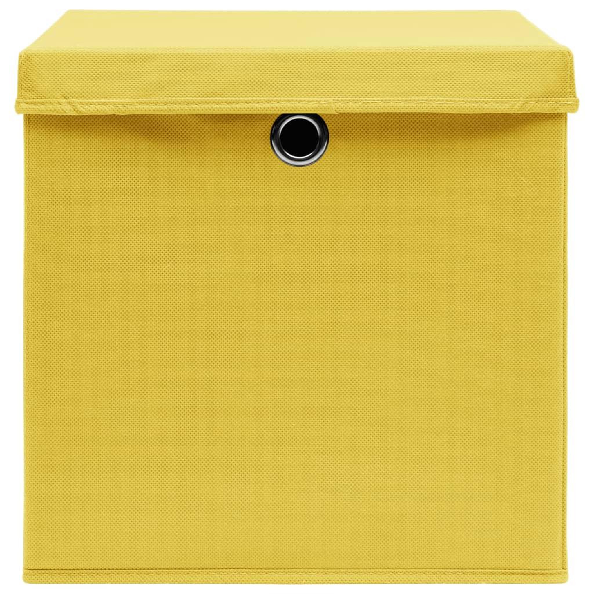 Voir la diapositive 4 : VIDAXL Boîtes de rangement avec couvercles 4 pcs 28x28x28 cm Jaune