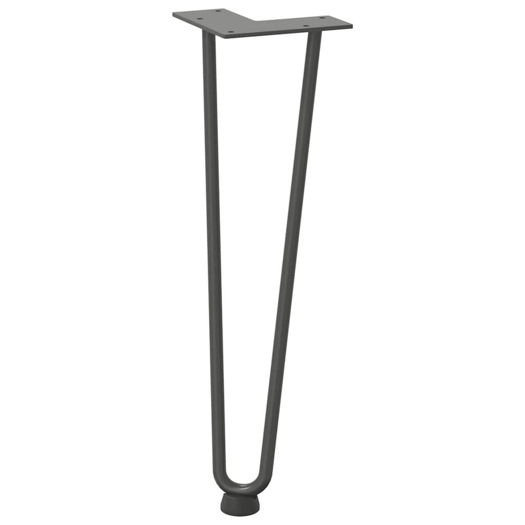 Voir la diapositive 4 : VIDAXL Pieds de table en forme d'epingle a cheveux 4 pcs anthracite
