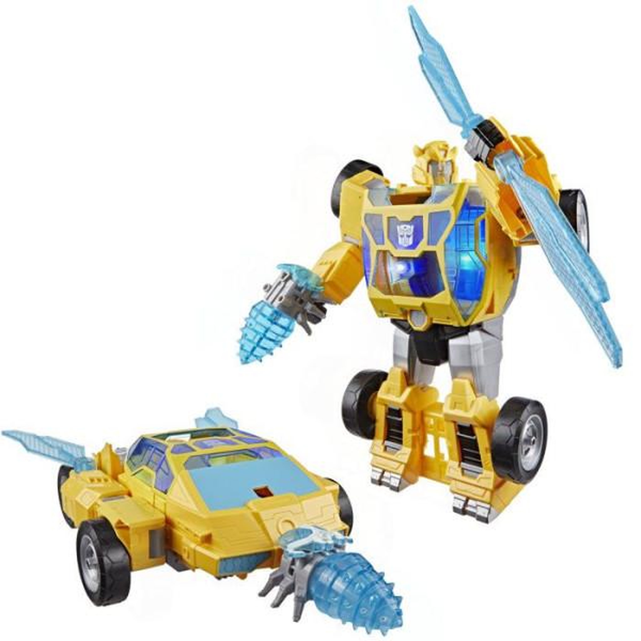Voir la diapositive 3 : HASBRO Figurine Bumblebee L'étincelle de puissance de 28 cm avec sons et lumieres, conversion rapide, Transformers CYBERWORLD, des 6