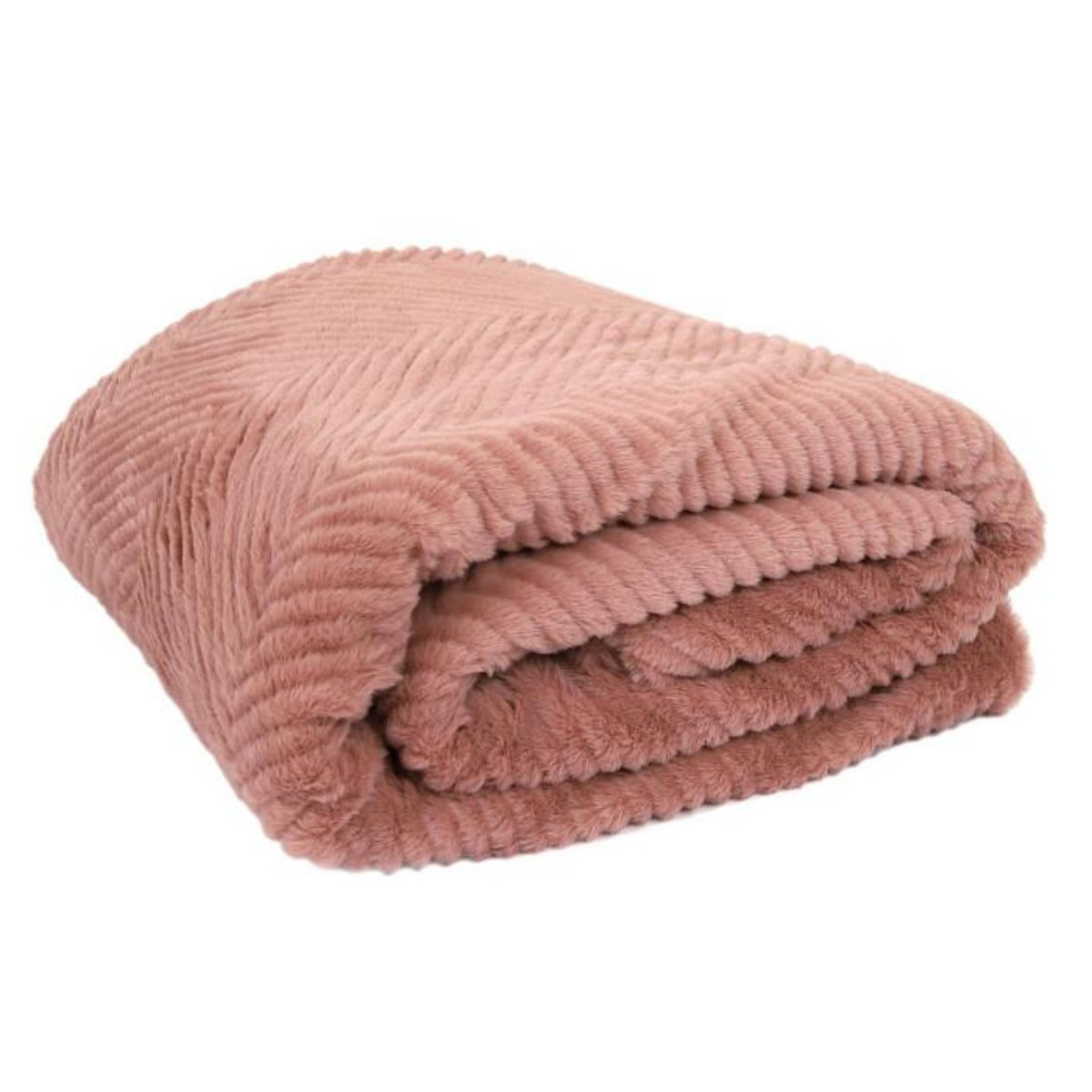 Paris Prix Plaid Velours Imitation Fourrure  Sherpa  140x200cm Rose