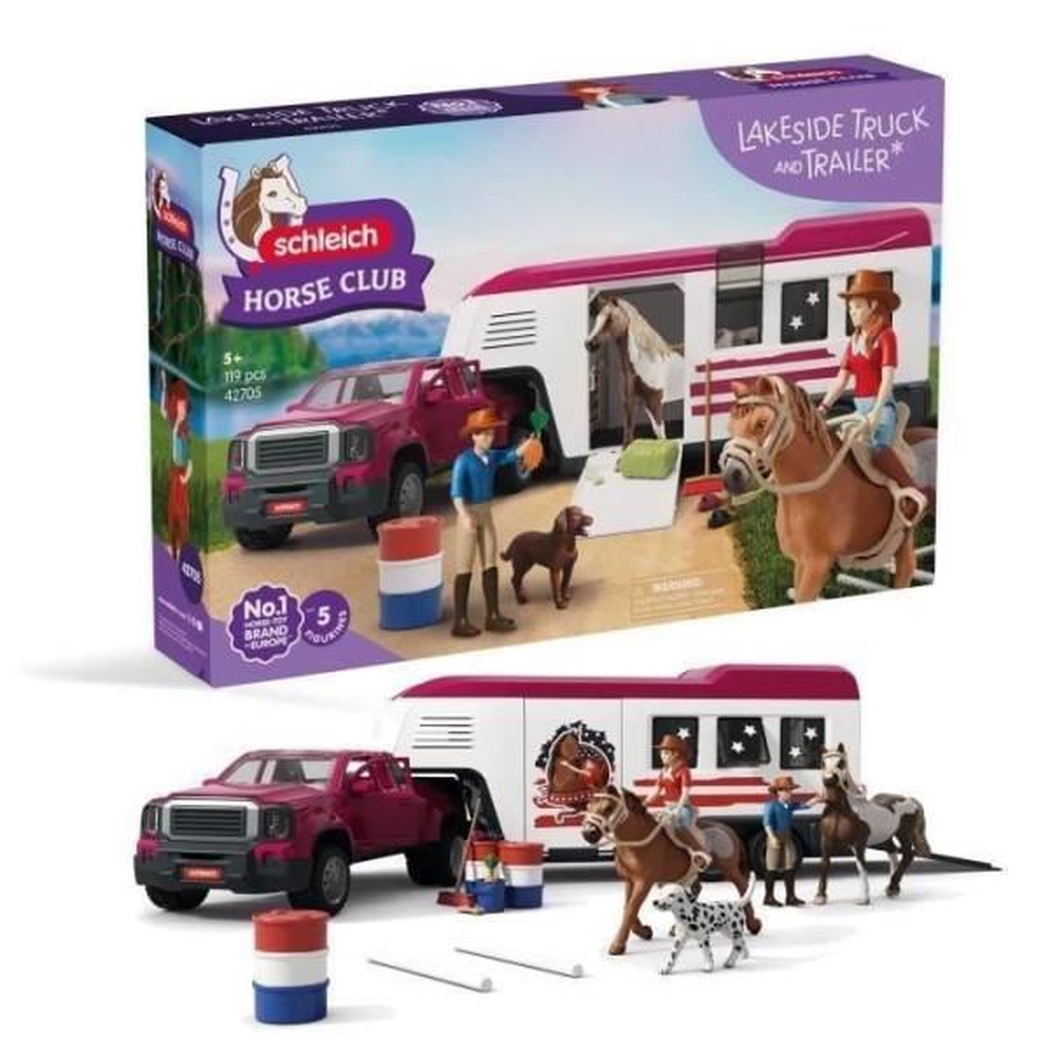 Schleich Coffret Pick-up et sa grande remorque équestre, Schleich 42705 Gamme Horse Club