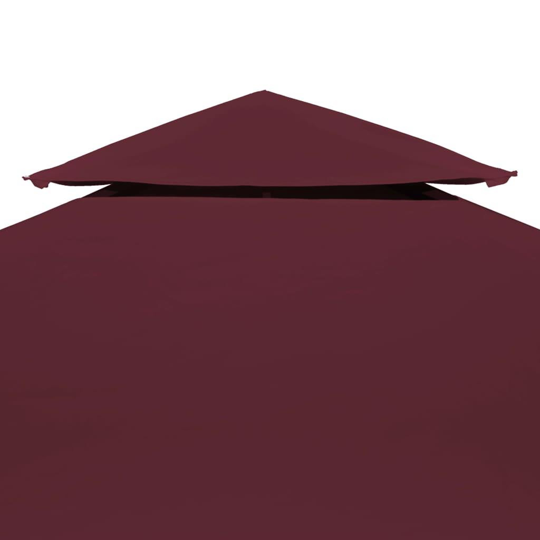 Voir la diapositive 3 : VIDAXL Toile de toit de belvedere 2 niveaux 310 g/m^2 4x3 m bordeaux
