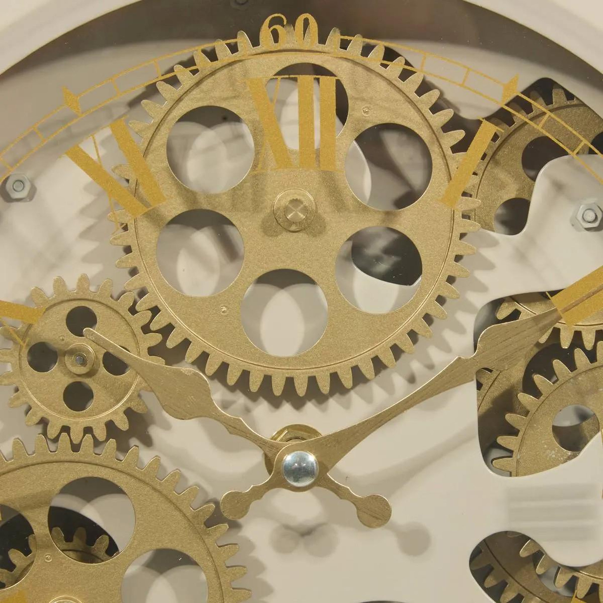 Voir la diapositive 2 : ATMOSPHERA Horloge à poser en métal  janis  33cm sable