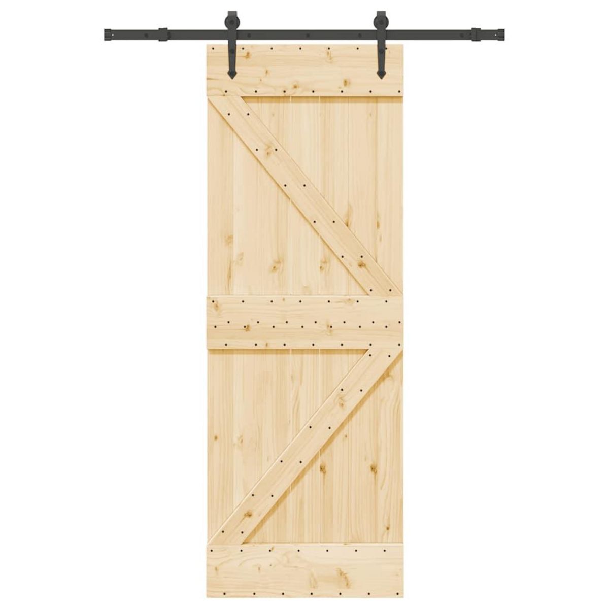 VIDAXL Porte coulissante et kit de quincaillerie 70x210 cm pin massif