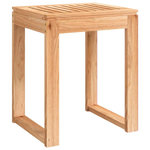 VIDAXL Tabouret de salle de bain 40x30x46 cm Bois massif de noyer