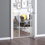 Voir la diapositive 2 : PAWHUT Barrière de sécurité longueur réglable dim. 74-84 cm ou 92-102 cm sans perçage métal plastique blanc