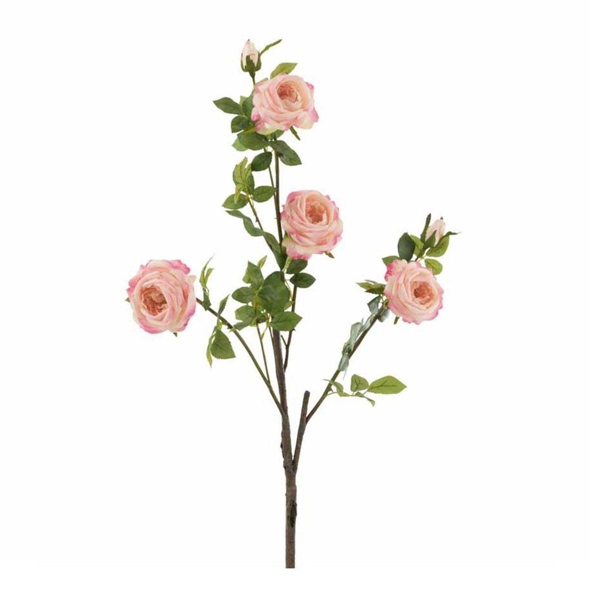 J-LINE Fleur artificielle  roses & feuilles  86cm rose