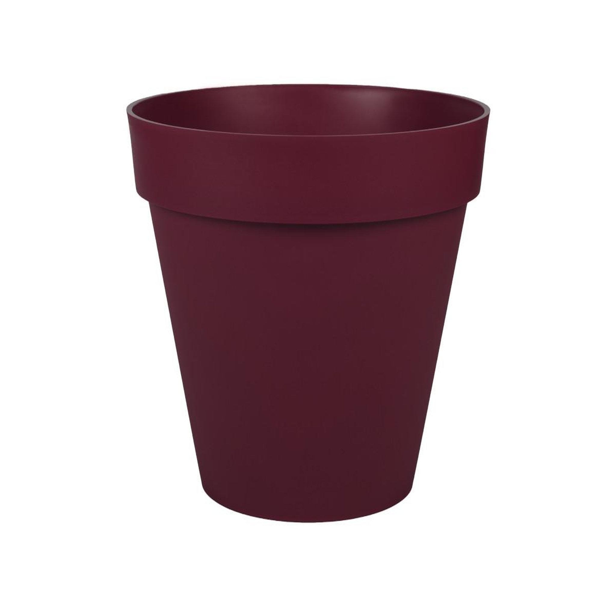 Eda Pot de fleur rond Toscane Ø 40 x H.32 cm - Rouge bourgogne - Eda