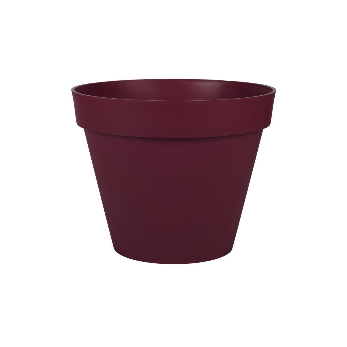 Eda Pot de fleur rond Toscane Ø 40 x H.32 cm - Rouge bourgogne - Eda