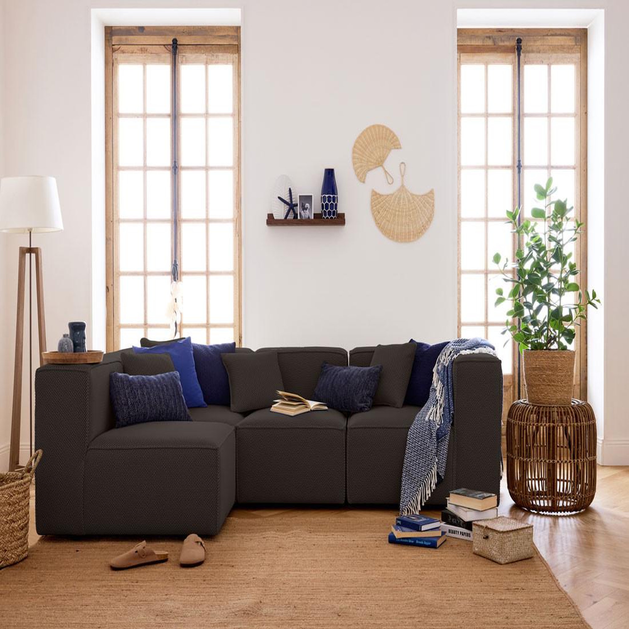 Voir la diapositive 2 : LISA DESIGN Arty - module d'assise droit - en tissu mailles 3d
